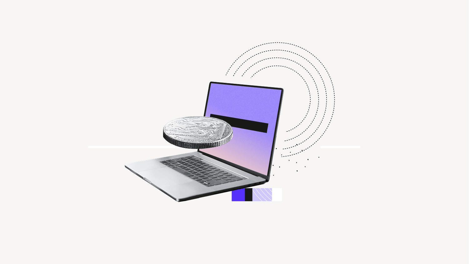 Coin going into laptop