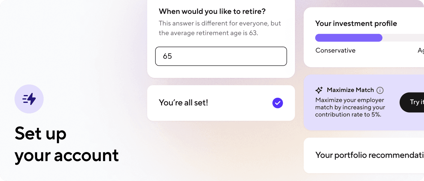 Set up your 401(k) with the Guideline app