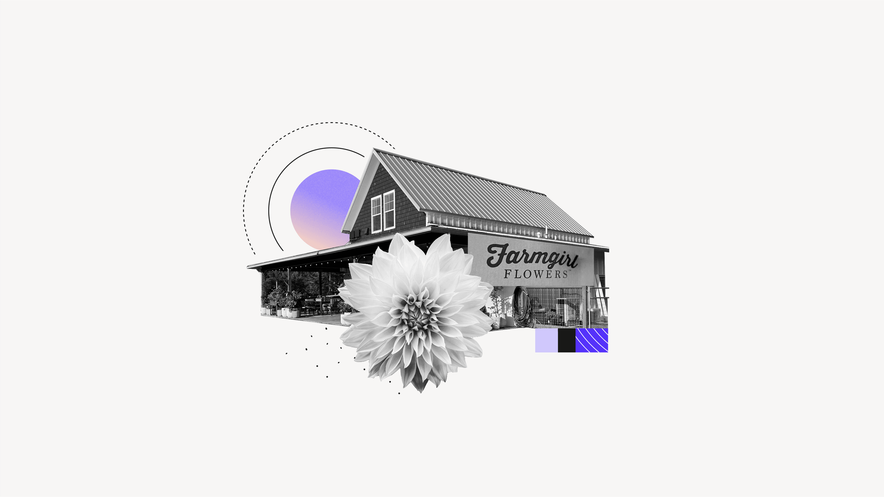 Flower in front of a shop