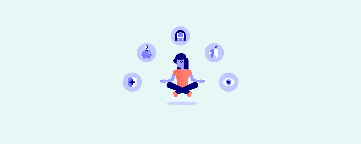 Illustration of person meditating