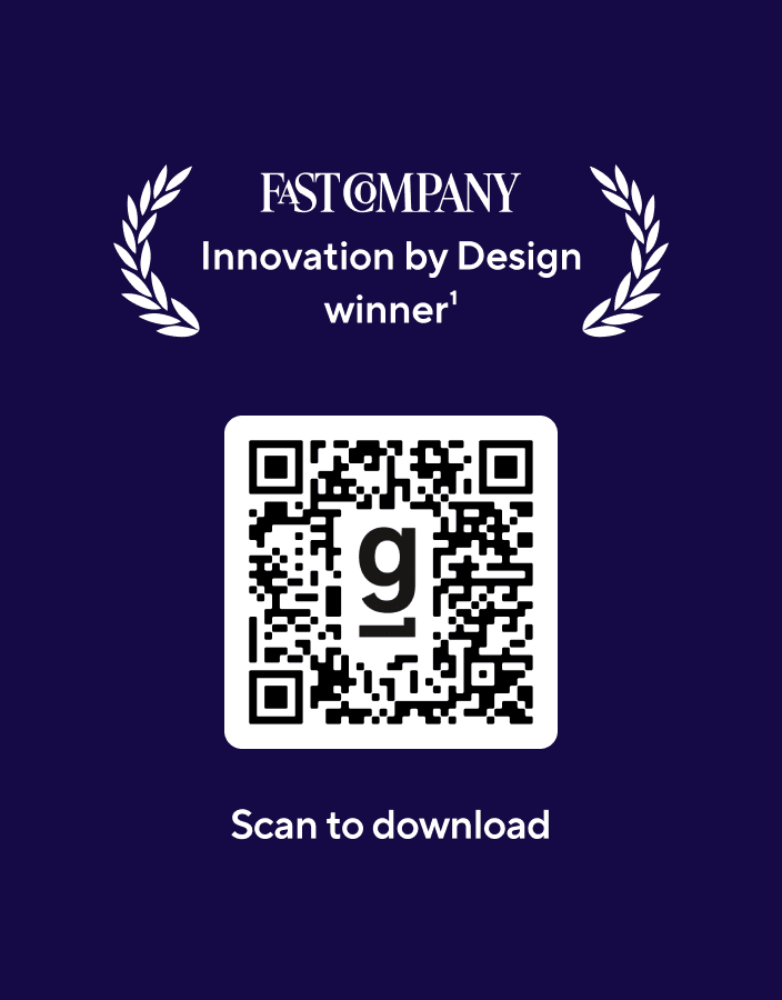 Fast Company Innovation by Design Winner. QR code of Guideline's mobile app.