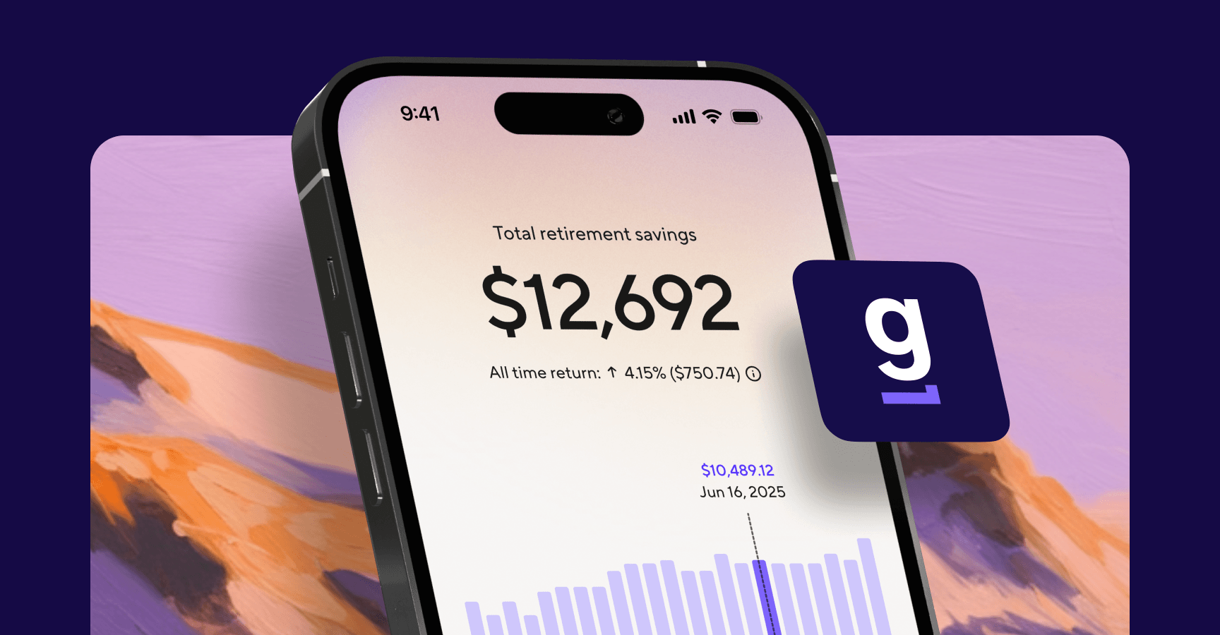 Mockup of Guideline's mobile app in phone