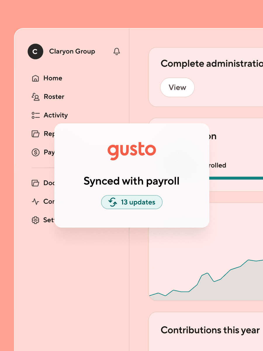 Gusto - Synced with payroll