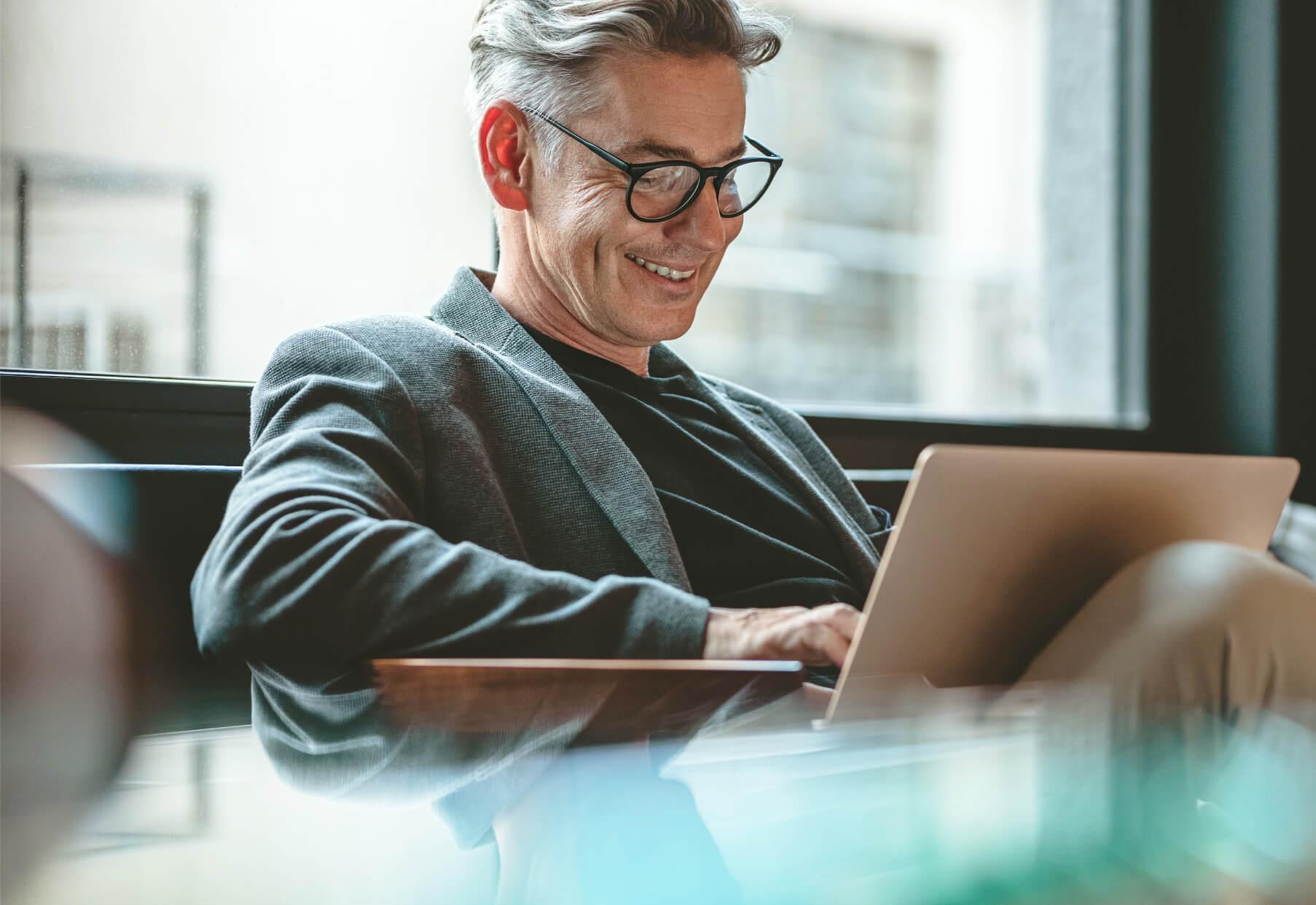 Man using a laptop