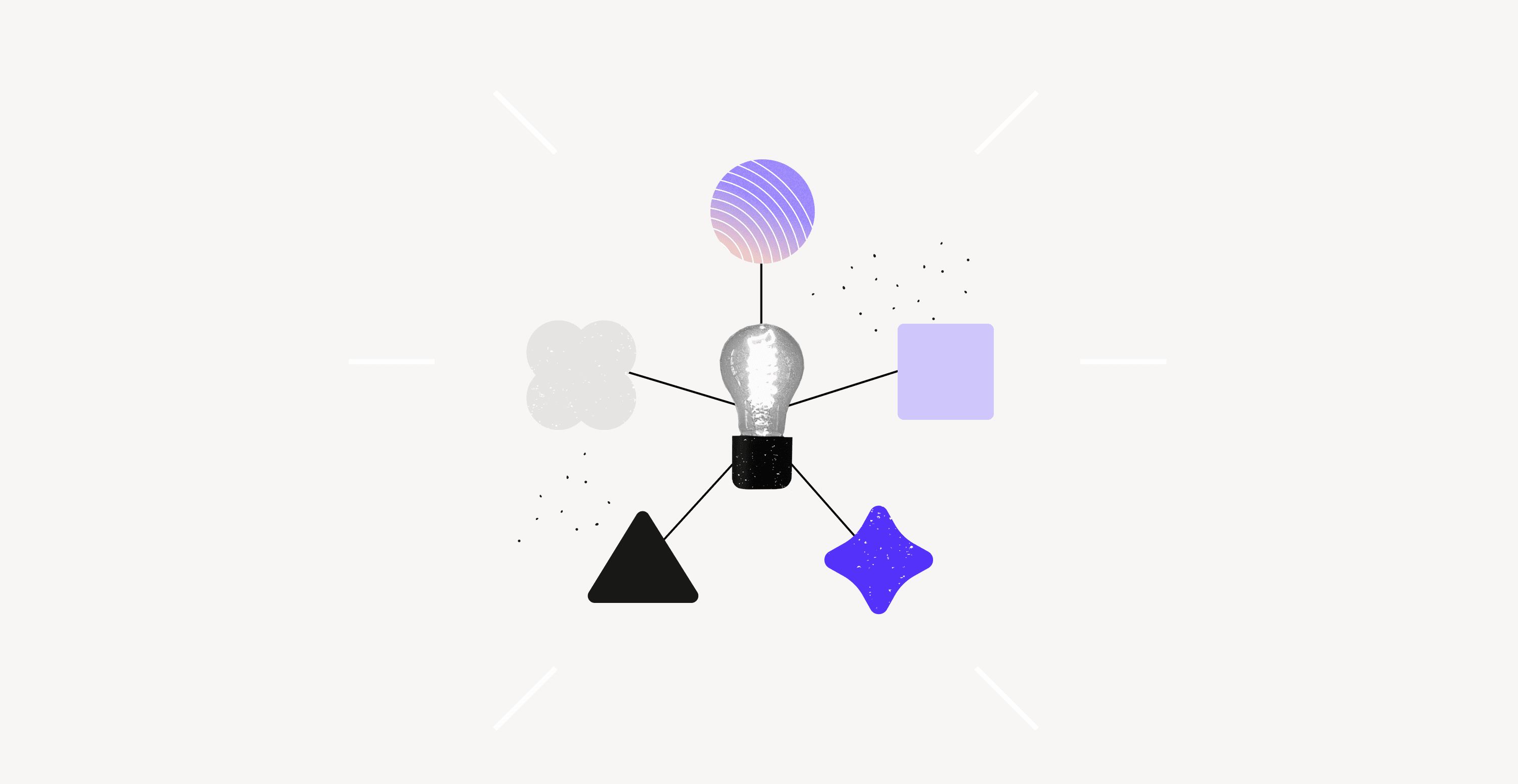 Illustration of lightbulb with different shapes