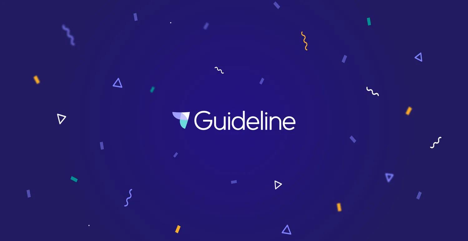 Guideline logo with confetti