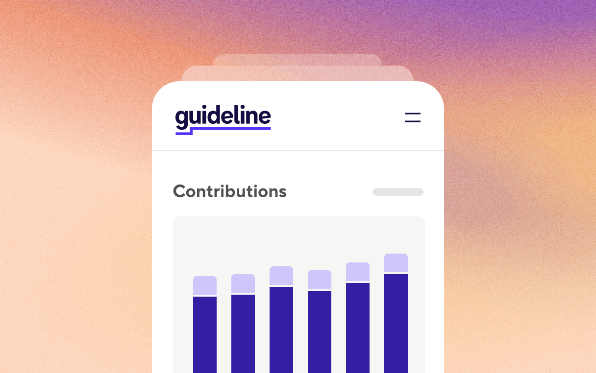 A representation of the Guideline account management page